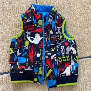 Patagonia reversible vest size 0-6 months